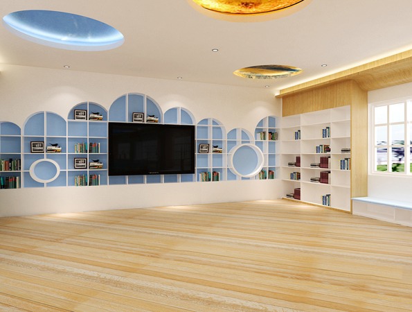 260余平米小学阅览室装修设计 | 天骄小学